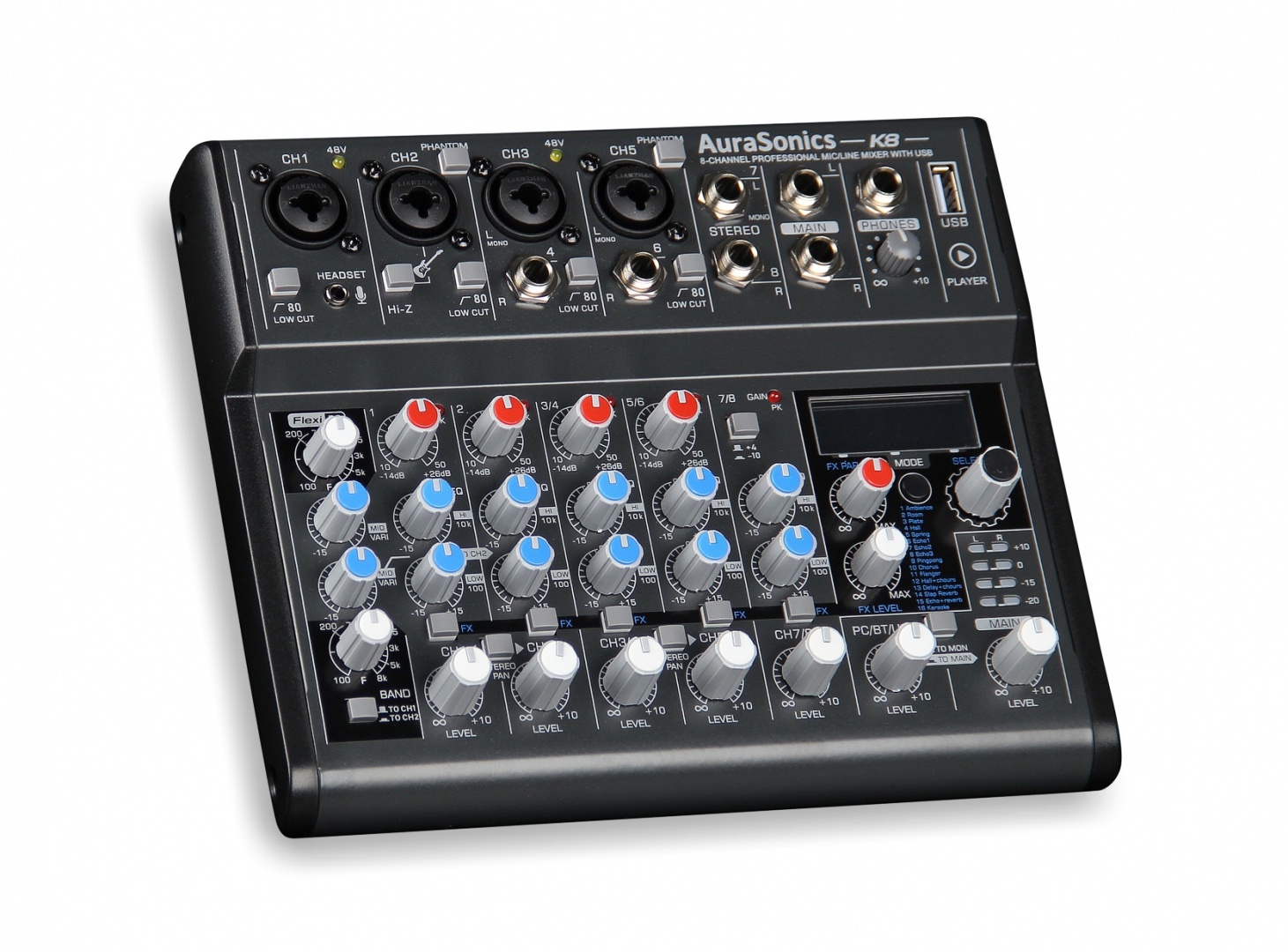 AuraSonics K8 компактный микшерный пульт в Карабаше