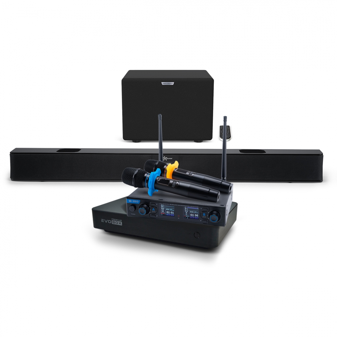 Hi-End караоке-система EVOBOX Premium + EvoSoundBar (саундбар с караоке) в Карабаше