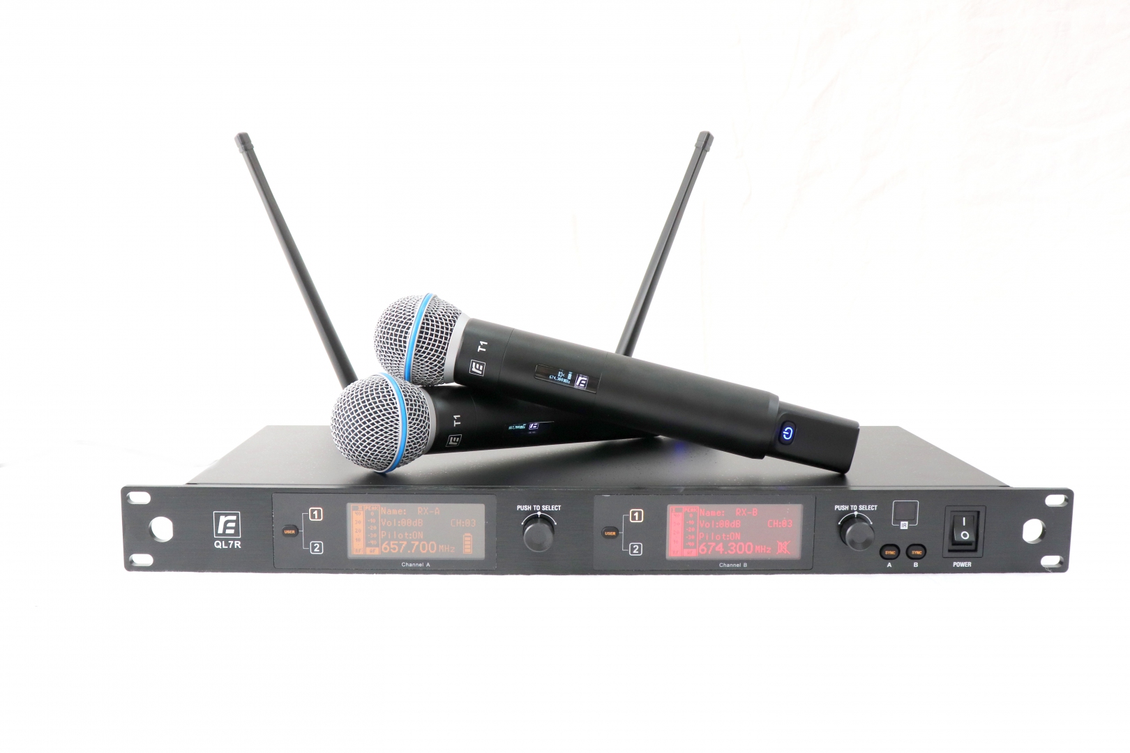 RFIntell QL7R/T1-B 720,500-754,000 МГц 2-канальная радиосистема с 2-мя ручными микрофонами в Карабаше