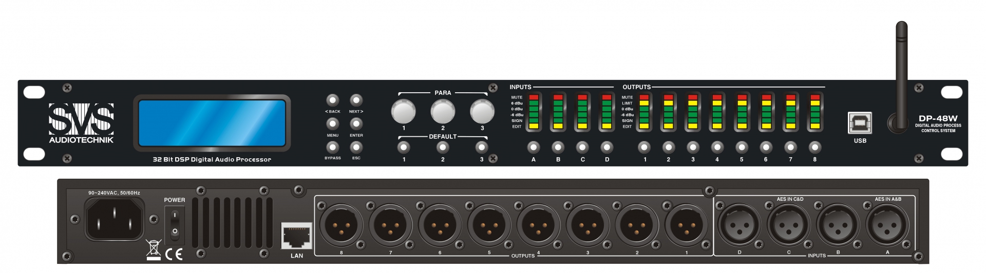 SVS Audiotechnik DP-48W Цифровой процессор: 4 входа 8 выходов в Карабаше