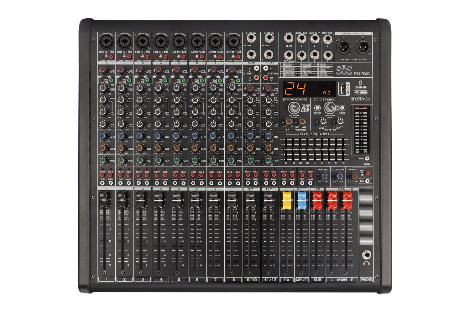 SVS Audiotechnik mixers PM-12A Активный аналоговый микшерный пульт, 12-канальный в Карабаше